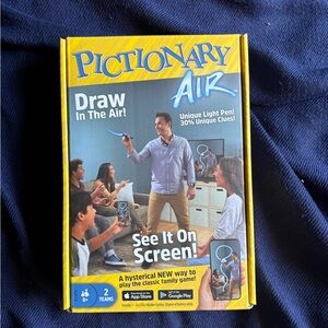 Mattel Pictionary Air Family Drawing Game with Light Pen, App, Cast to TV